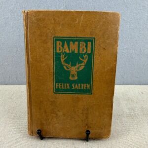 Vintage Bambi Felix Salten 1929 Grosset & Dunlap Hardcover Wartime Edition